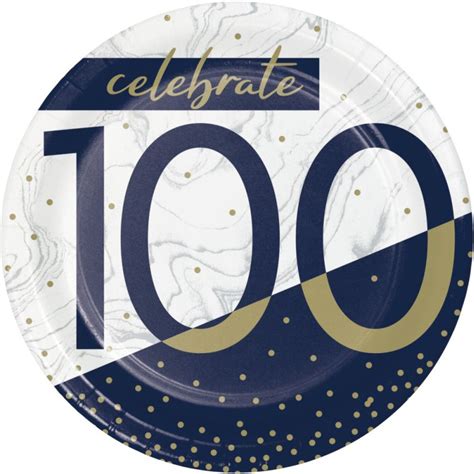 100th birthday party plates|elegant 100th birthday party supplies.